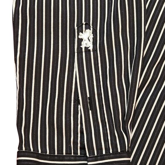 Bugatchi Striped Button Down Shirt, Embroidered logo, flip cuffs sz 15.5 34/35 - Picture 12 of 13